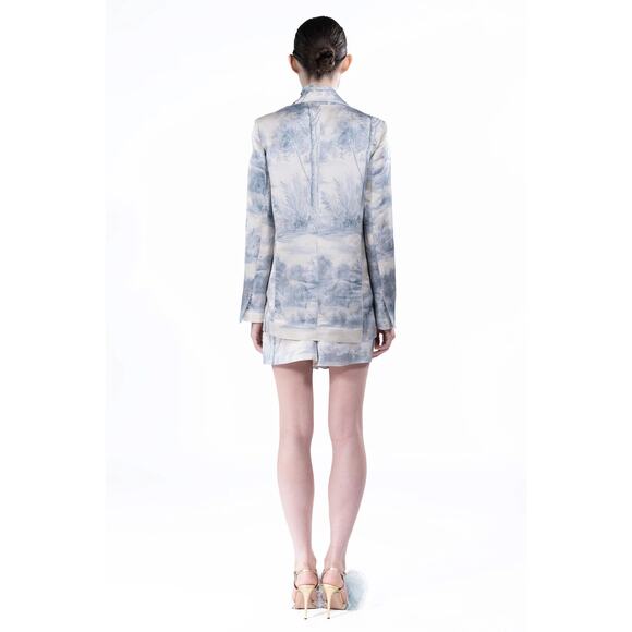 LIBERTINE BLUE PASTORAL LONG SILK JACKET - Picture 10 of 14